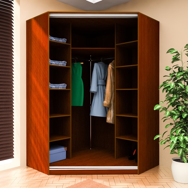 Виды шкафов для одежды в комнату с дверями